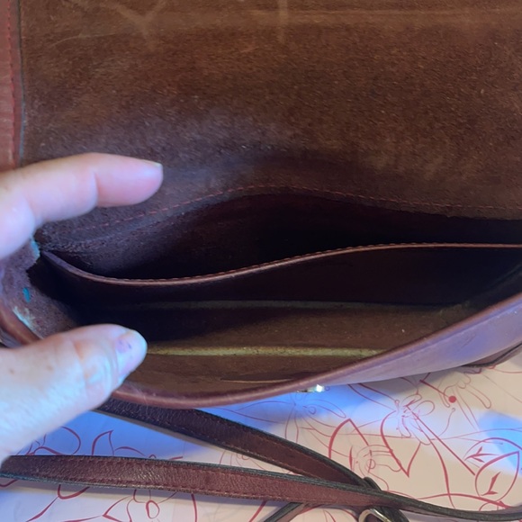 MICHAEL GREEN LEATHER CROSSBODY BAG * VINTAGE * - Picture 5 of 6